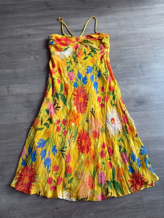 By Anthropologie Dresses & Skirts - NWT By Anthropologie Halter Slip Dress - yellow floral - size large